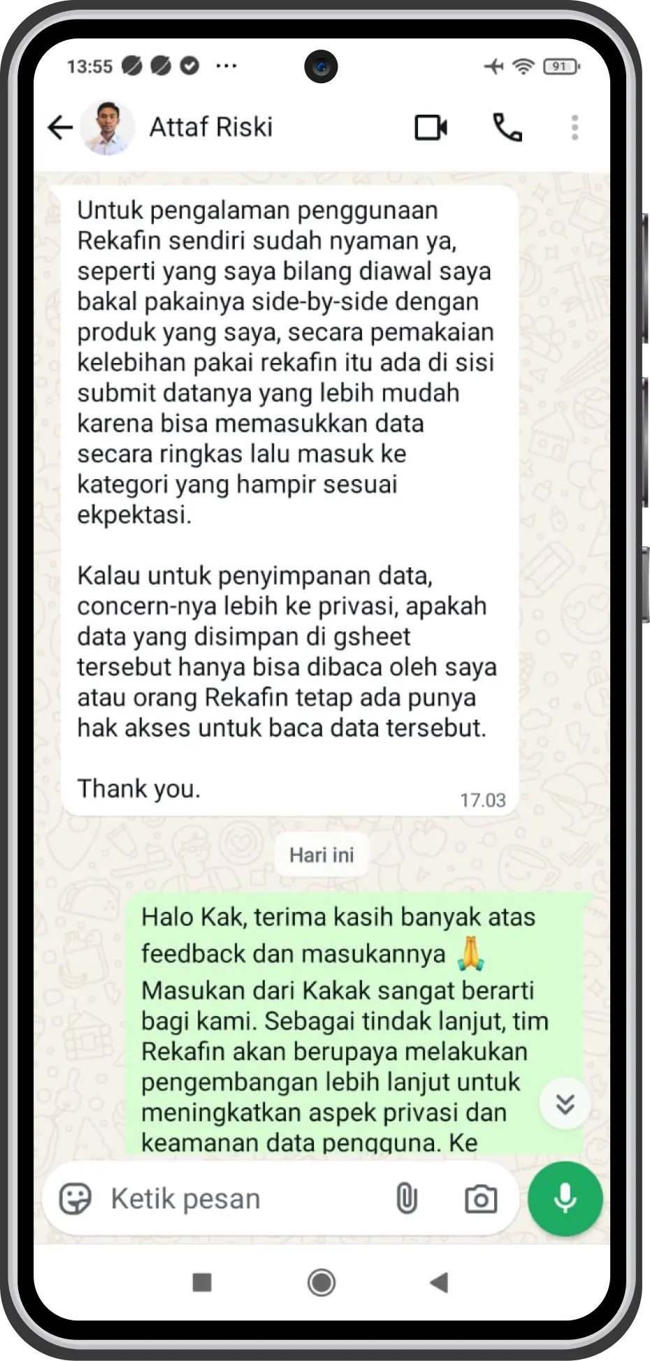 Testimonial Phone